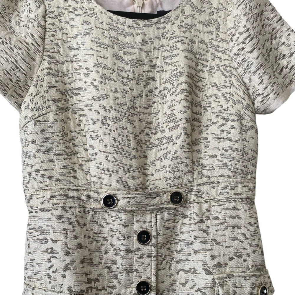 Anthropologie Moulinette Soeurs  April Jacquard Gold Midi Dress  Size 10 - Picture 4 of 10